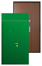 Тамбурная дверь "Покрас нитроэмалью + Искуственная кожа" для проёма 2600х1600мм
